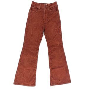 LEVIS 70s High Rise Flare Corduroy Pants Vintage Brown Indie Hipster Beachy Boho